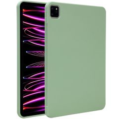 Accezz Coque Liquid Silicone avec porte-stylet Apple iPad Pro 11 (2022 / 2021 / 2020 / 2018) - Vert clair