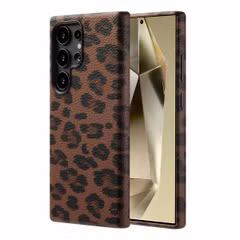 Selencia Coque Sabi imprimé panthère avec MagSafe Samsung Galaxy S24 Ultra - Mocha Brown