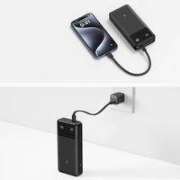 Anker Powerbank - 20.000 mAh - 30 Watts - USB-A + 2x USB-C - Noir