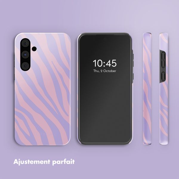Selencia Coque arrière Vivid Samsung Galaxy A55 - Zebra Light Pink Lilac