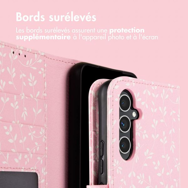 imoshion Étui de télephone portefeuille Design Samsung Galaxy A54 (5G) - Pink Bazaar Flowers