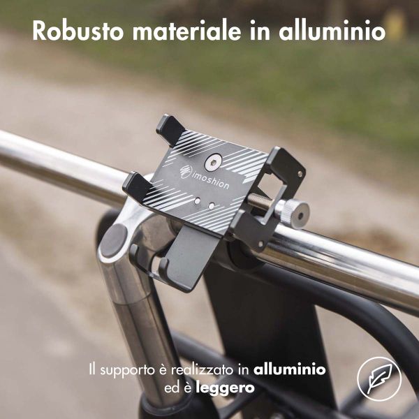 imoshion Support de téléphone pour vélo - Réglable - Universel - Aluminium - Gris