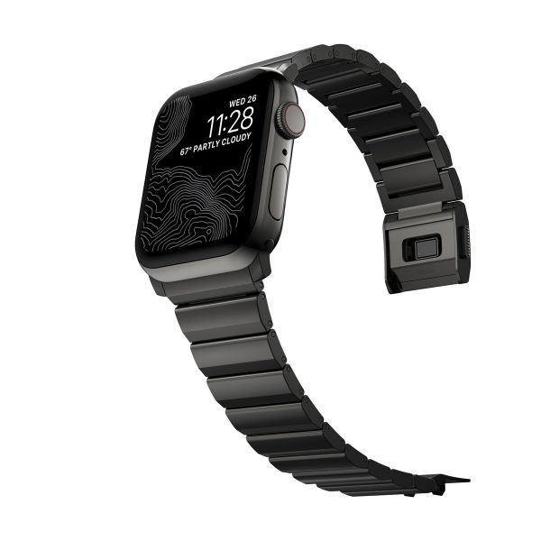 Nomad Bracelet à maillons magnétiques en acier Apple Watch Series 1 t/m 11 / SE / Ultra (44/45/46/49 mm) - Graphite