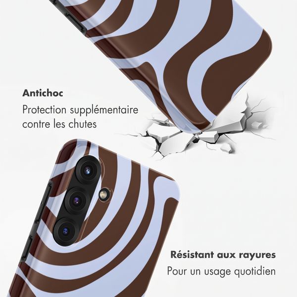 Selencia Coque arrière Vivid Samsung Galaxy S25 FE - Dream Swirl Chocolate