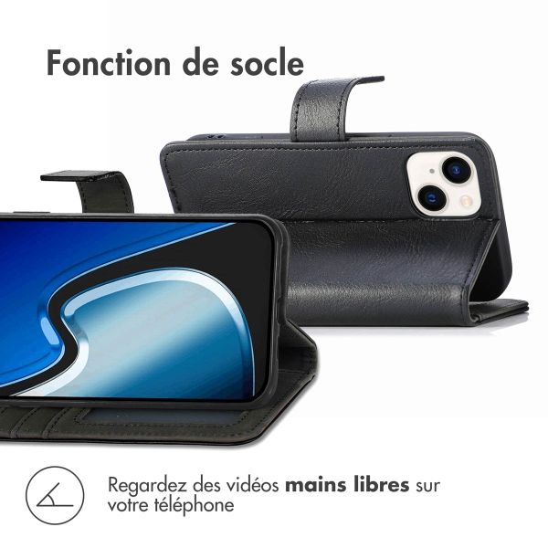 imoshion Étui de téléphone portefeuille Luxe iPhone 15 Plus - Bleu foncé