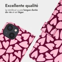 imoshion Étui de télephone portefeuille Design Apple iPhone 15 - Hearty Blush