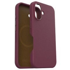OtterBox Coque en cuir de cactus Symmetry MagSafe Apple iPhone 16 - Maroon Bells