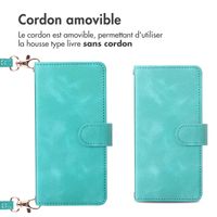 imoshion Etui de télephone portefeuille avec cordon Apple iPhone 16 - Turquoise
