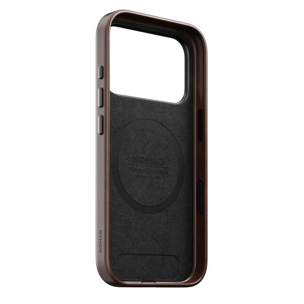 Nomad Coque arrière traditionnelle en cuir Horween avec MagSafe Apple iPhone 17 Pro - Rustic Brown