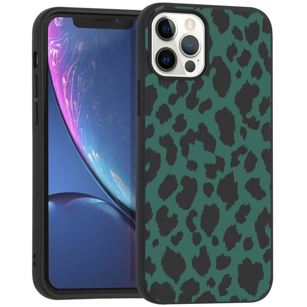 imoshion Coque Design iPhone 12 (Pro) - Léopard - Vert / Noir