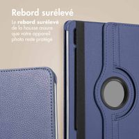 imoshion Coque tablette rotatif à 360° Samsung Galaxy Tab S8 Plus / S7 Plus / S7 FE 5G - Bleu foncé