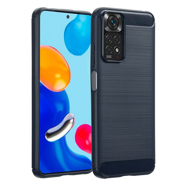 imoshion Coque Brushed Xiaomi Redmi Note 11 (4G) / Note 11S (4G) - Bleu foncé