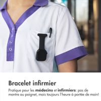 imoshion Bracelet infirmier en silicone Apple Watch Series 1 t/m 9 / SE (38/40/41 mm) | Series 10 / 11 (42 mm) - Noir