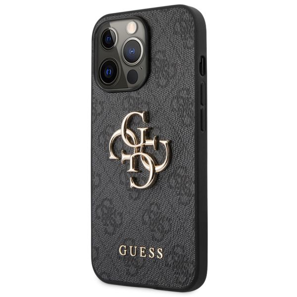 Guess Coque 4G Metal Logo Backcover iPhone 13 Pro - Gris