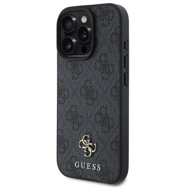 Guess Coque 4G Metal Logo MagSafe iPhone 16 Pro - Noir