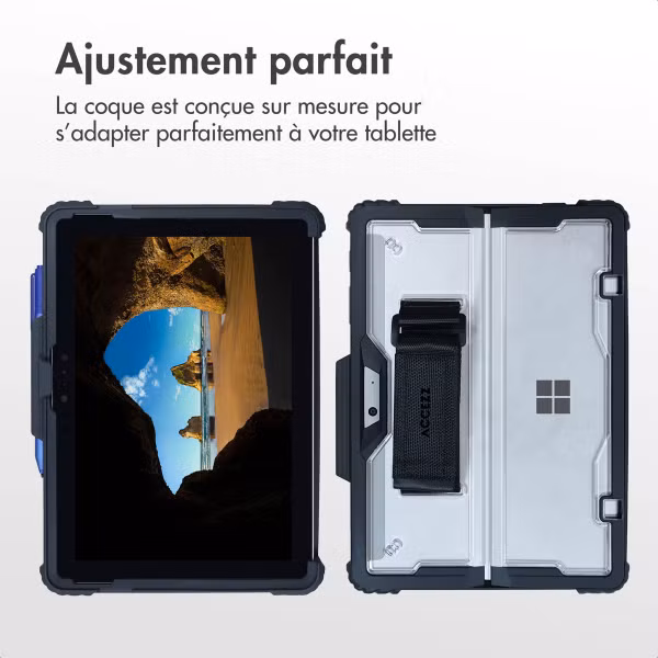 Accezz Coque Rugged avec support Microsoft Surface Go / Go 2 / Go 3 / Go 4 - Noir