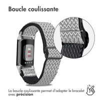 imoshion Bracelet en nylon élastique Fitbit Charge 5 - Blanc