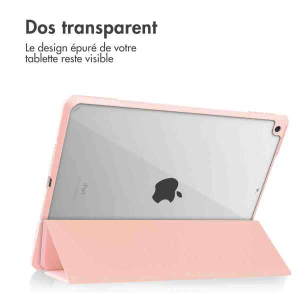 imoshion Coque tablette rigide Trifold Apple iPad 9 (2021) 10.2 pouces / iPad 8 (2020) 10.2 pouces / iPad 7 (2019) 10.2 pouces - Rose