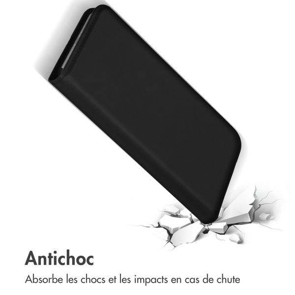 Accezz Étui de téléphone Slim Folio en cuir de qualité supérieure iPhone 14 Plus - Noir