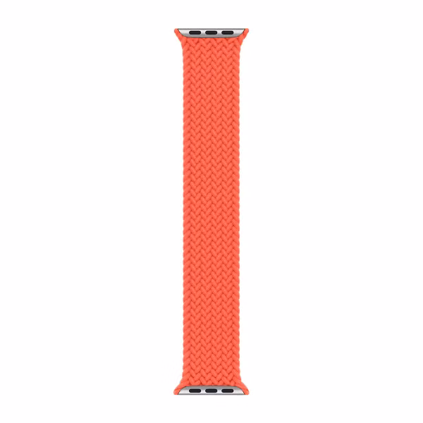 Apple Bracelet Solo tressé Apple Watch | 44/45/46/49 mm - Taille 9 - Electric Orange