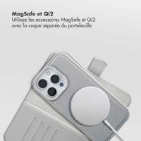 Selencia Étui portefeuille amovible Olyn avec MagSafe Apple iPhone 16 Pro - Gris