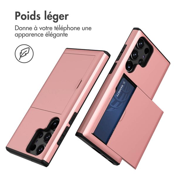 imoshion Coque arrière avec porte-cartes Samsung Galaxy S23 Ultra - Rose Doré