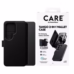 CARE by PanzerGlass Étui de télephone portefeuille Tango 2 en 1 avec MagSafe Samsung Galaxy S26 Ultra - Transparent