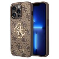 Guess Coque 4G Metal Logo Backcover iPhone 15 Pro Max - Brun