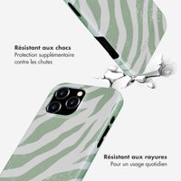 Selencia Coque arrière Vivid avec MagSafe Apple iPhone 16 Pro Max - Colorful Zebra Sage Green