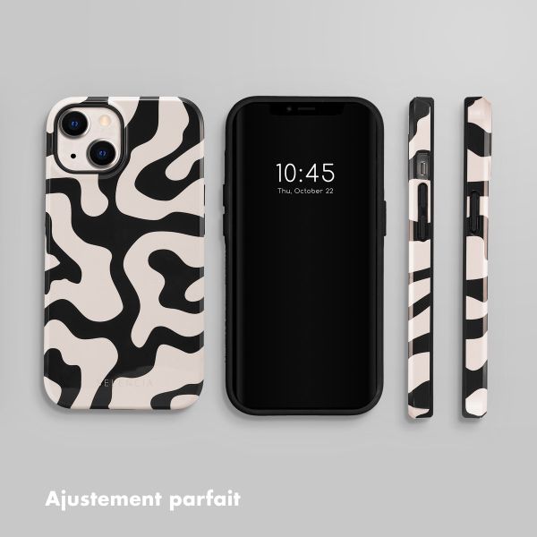 Selencia Coque arrière Vivid Tough iPhone 14 - Art Wave Black