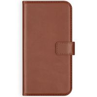 Selencia Étui portefeuille en cuir véritable Samsung Galaxy S9 - Marron clair