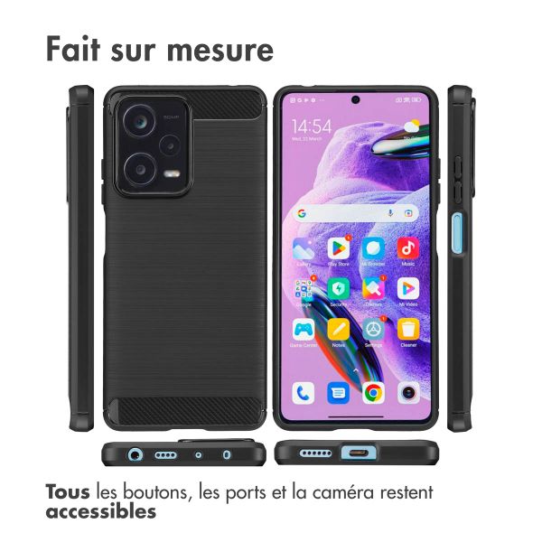 imoshion Coque Brushed Xiaomi Redmi Note 12 Pro Plus - Noir