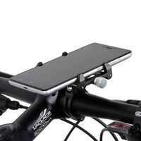 GUB G86 Support de téléphone pour vélo - Réglable - Universel - Aluminium - Noir