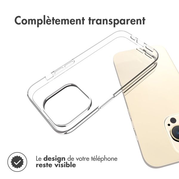 Accezz Coque Clear iPhone 15 Pro - Transparent