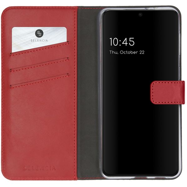 Selencia Étui de téléphone portefeuille en cuir véritable Samsung Galaxy S21 Plus