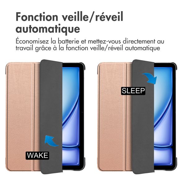 imoshion Coque tablette Trifold Apple iPad Air 13 pouces (2025) M3 / (2024) M2 - Rose Doré
