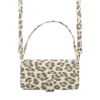 Selencia Étui de télephone portefeuille imprimé léopard Sabi Apple iPhone 15 - Soft Ivory