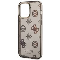 Guess Coque Peony Glitter iPhone 14 Pro Max - Noir