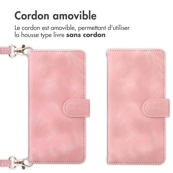 imoshion Etui de téléphone portefeuille avec cordon Samsung Galaxy A15 (4G/5G) - Rose