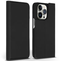 Accezz Étui de téléphone Slim Folio en cuir de qualité supérieure Apple iPhone 14 Pro - Noir