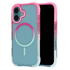 Selencia Coque arrière MagSafe Gradient Apple iPhone 16 - Rose / Bleu