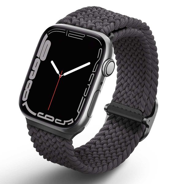 Uniq Bracelet tressé Aspen Apple Watch Series 1 á 10 / SE / Ultra (2) (44/45/46/49 mm) - Gris Granite