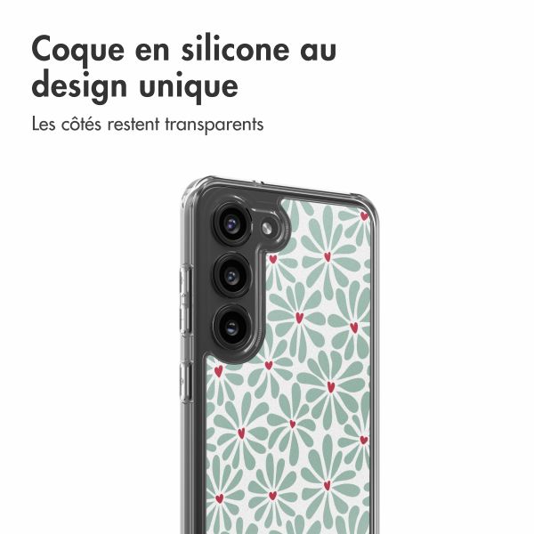 imoshion Coque Design Samsung Galaxy S23 - Bloom Love Sage Green