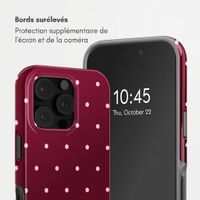 Selencia Coque arrière Vivid Apple iPhone 16 Pro - Happy Dots Burgundy