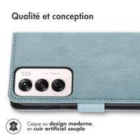 imoshion Étui de téléphone portefeuille Luxe Oppo Reno 12 - Bleu clair