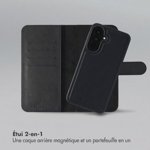 Selencia Étui portefeuille amovible Olyn avec MagSafe Samsung Galaxy A37 (5G) - Noir