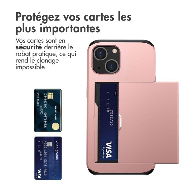 imoshion Coque arrière avec porte-cartes Apple iPhone 13 - Rose Doré