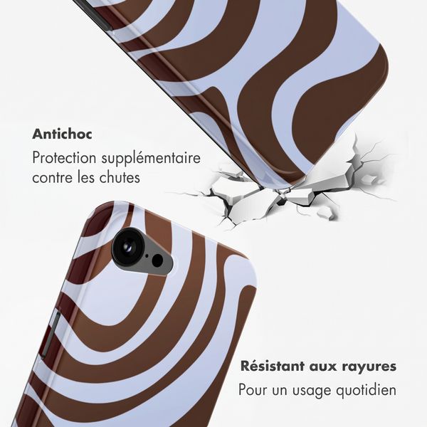 Selencia Coque arrière Vivid avec MagSafe Apple iPhone 17e / 16e - Dream Swirl Chocolate