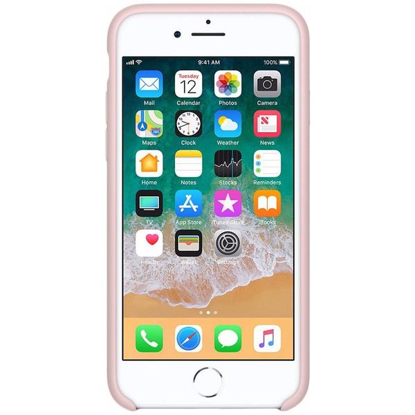 Apple Coque en silicone iPhone SE (2022 / 2020) / 8 / 7 - Pink Sand