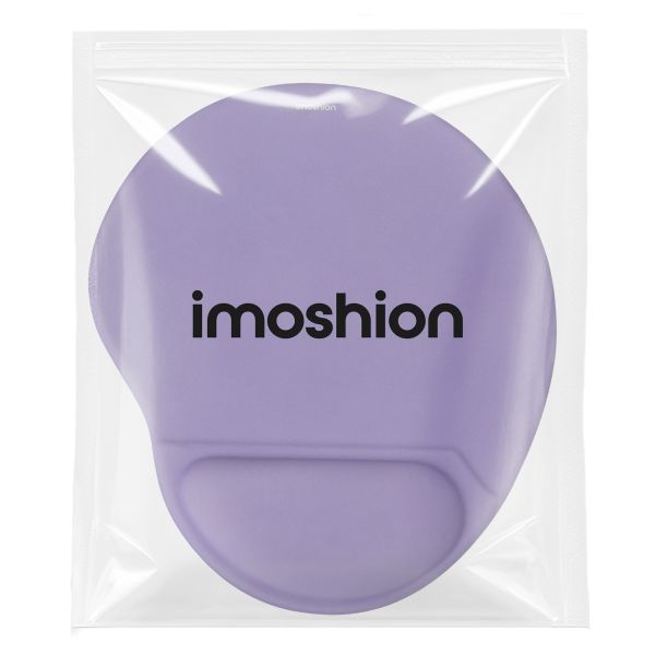 imoshion Tapis de souris ergonomique - Tapis de souris avec repose-poignet - 30 x 25 cm - Lilas